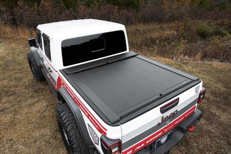 2020-2023 Jeep Gladiator JT | Roll-N-Lock Tonneau Cover | Manual Retractable, Lockable | Black Vinyl M-Series