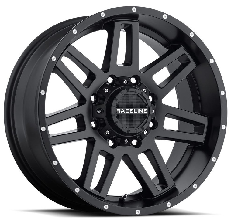 Raceline 931B Injector Wheel | 17x9 - Satin Black Finish - 1pc Aluminum - TPMS Compatible - Lifetime Warranty