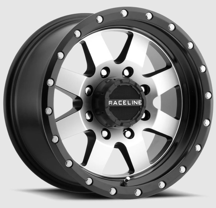 Upgrade Your Ride with Raceline 935M Defender 17x9 Wheel | Black With Machined Face | Compatible with TPMS | 1 Piece Cast Aluminum