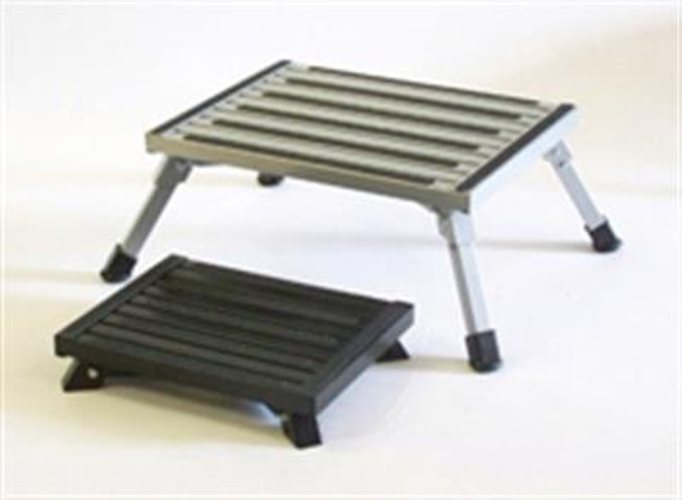 Safety Step | Unique Self Leveling Design | Anti-Tip 1000 lbs Capacity | Non-Slip Strips | Aluminum Construction