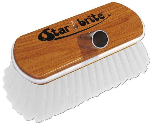 Star Brite Car Wash Brush | Ultimate Stiff Fiber Head | Durable Synthetic Wood | Faster Cleaning | UV Resistant