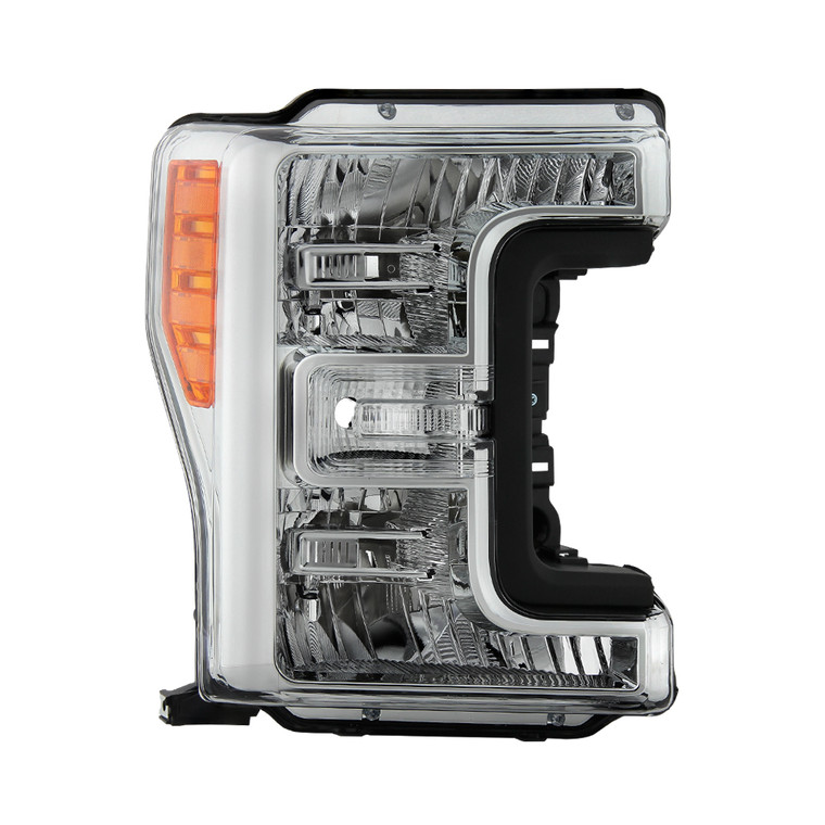 Spyder Automotive|Headlight Assembly for Ford F-350,F-250|OE Beam,Chrome Housing,Designed for Stock Lights