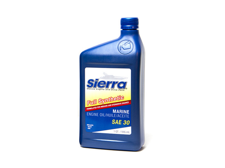 Top-Quality Sierra Marine SAE 30 Oil | Full Synthetic Quart Bottle | Superior Protection & Extended Engine Life