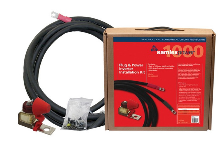 Samlex America Power Inverter Installation Kit | Heavy Duty Cables, Plug and Play Connection, Fuse Protection