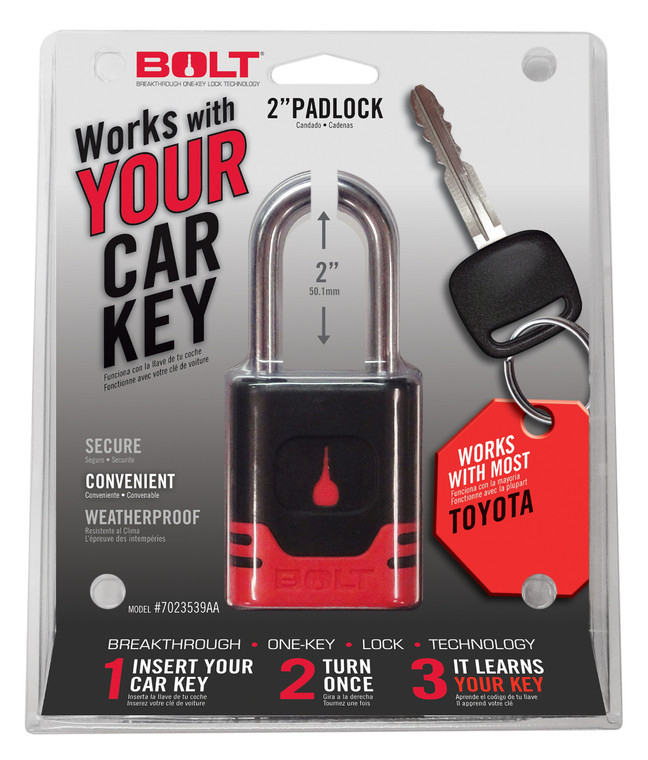 Ultimate Bolt Lock for Toyota | Fits Toyota Center Cut Keys | Heavy Duty Padlock with Weatherproof Design