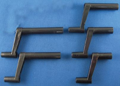 Strybuc Roof Vent Crank Handle 712C BLK For RV and Mobile Home Windows; 3-3/16 Inch Shaft Length; Black; Plastic; With Screw; Carded; Single