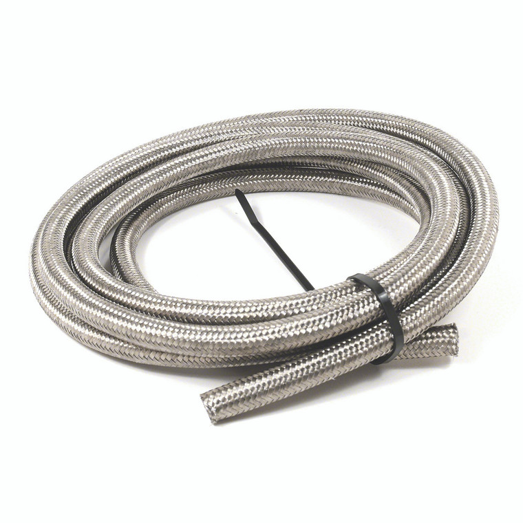 Ultimate Performance -8AN Braided Hose | 6ft Length | Stainless Steel Braid | For Hydrocarbon/Alcohol Fuels/Motor Oil/Coolant