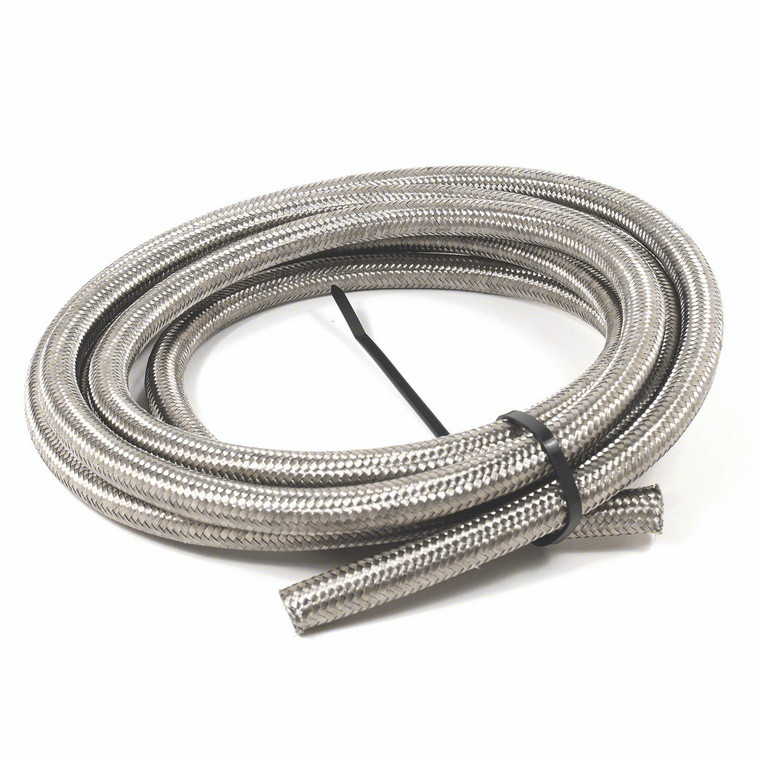 High Performance -8AN Braided Hose | 10ft Stainless Steel Braid | For Fuel, Oil, Coolant | 1500 PSI