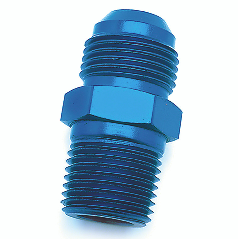 SpeedFX -8AN Straight to 1/4 NPTF Blue Aluminum Fitting | Lightweight & Leak Proof | Corrosion Resistant