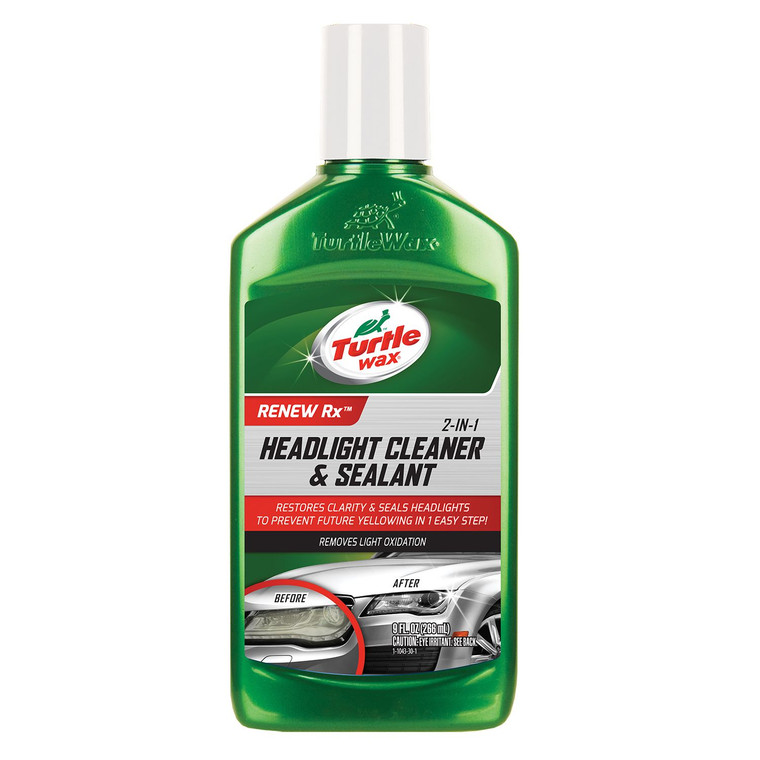 Revive Headlights with Turtle Wax 2-In-1 Cleaner & Sealant | Enhance Clarity, Prevent Oxidation