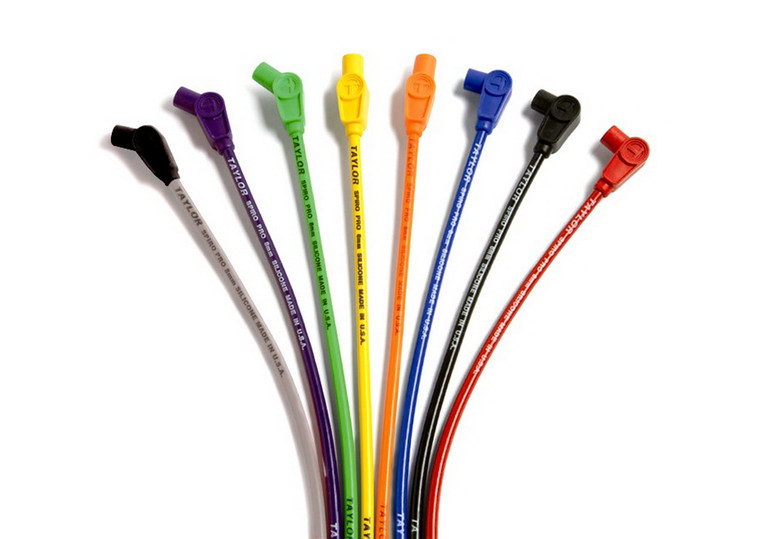 Upgrade Your Spark with Taylor Cable Spiro Pro Custom Spark Plug Wire Set | More Fire Power with Spiro Wound Core | 8mm Fiberglass Insulated Silicone | HEI Style | OEM Resistor Core Wires