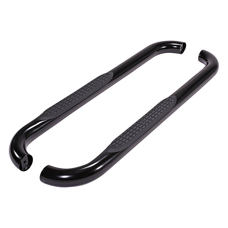 Powerfully upgrade your Jeep Wrangler JK | TrailFX 3 Inch Round Bent Steel Black Nerf Bars