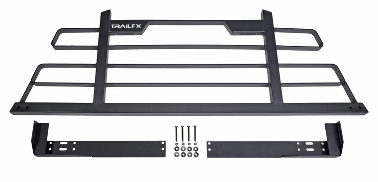 Titanium Black Steel Headache Rack for Trucks | Protects Cab & Cargo | Universal Fit with Mounting Kit