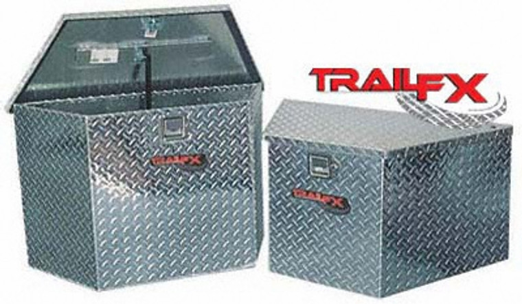 TrailFX Aluminum Trailer Tongue Box | Extra Storage | Secure Latch | Shock Assisted Lid