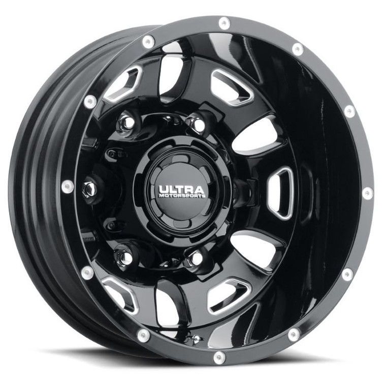 Ultra Wheel Hunter Van Dually 003 | 16x6 Satin Black Wheel - Maximum Load Capacity - Lifetime Warranty