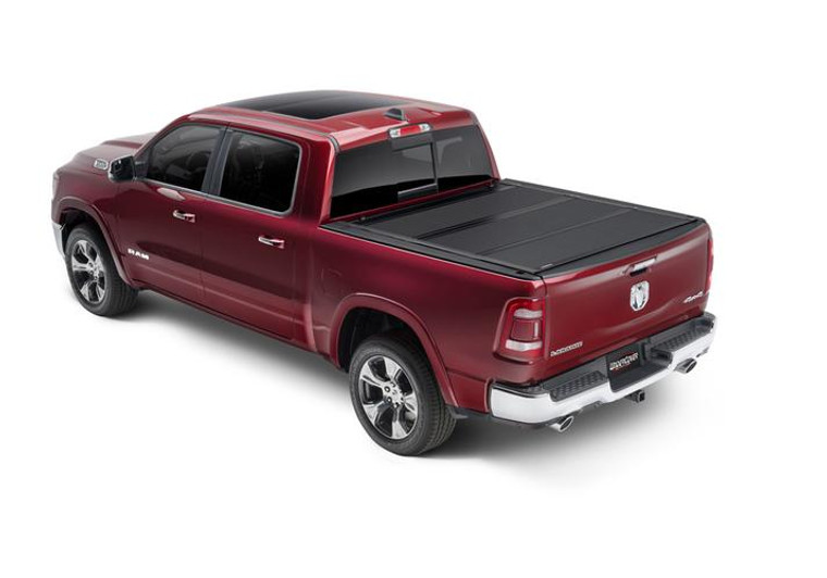 Heavy-Duty Armor Flex Tonneau Cover | Fits 2019-2023 Ram 1500 | Hard Folding 2 Folds/ 3 Panels | Stylish Matte Black Finish