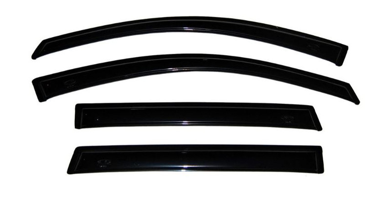 Custom Fit Smoke Acrylic Rainguard | 2005-2010 Chevrolet Cobalt, Set of 4 | Aerodynamic Ventvisor