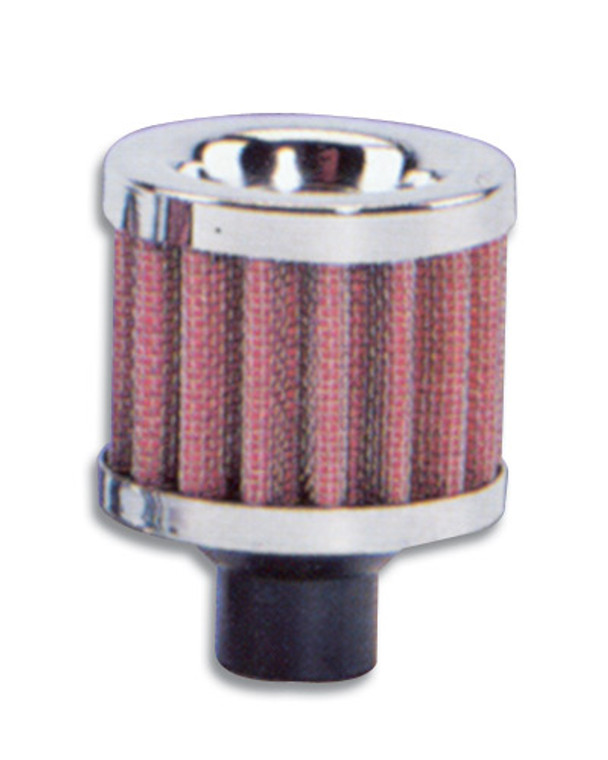 Vibrant Performance Crankcase Breather Filter | Chrome Base/Top | Cotton Gauze Element | Increased Torque & Horsepower