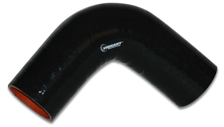 Vibrant Performance Intercooler Hose Coupling | 90° Elbow,Black,High Temp 4 Ply Silicone