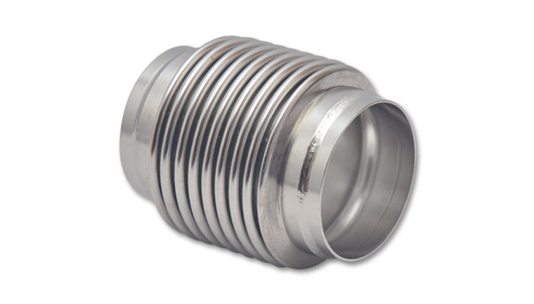 Vibrant Performance Exhaust Flex Connector | Bellows Style 4" Length | Polished Stainless Steel