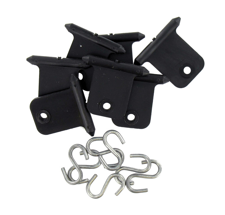 Hang Lights & Plants Easily | Valterra Utility Roller Bar Awning Hanger Set - Black