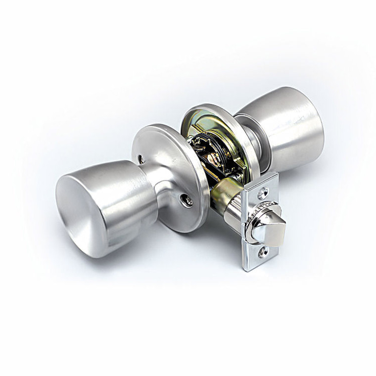 Valterra Entry Door Handle | Stainless Steel Knob Style | Fits 2-3/8 Inch Backset
