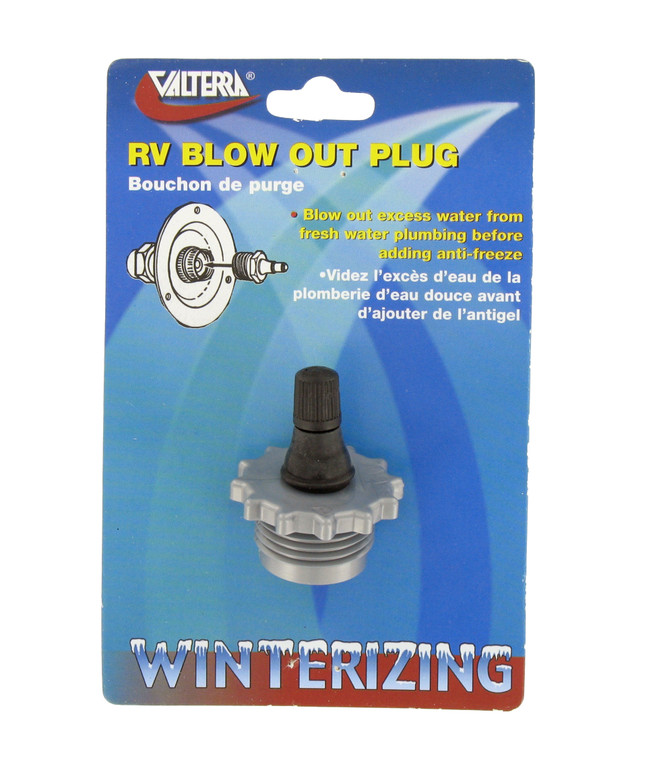 Easy Winterization! Valterra Water System Blow Out Plug | Single, Fits Fresh Water Inlet/Schrader Valve