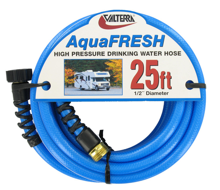 High Pressure Aqua Fresh Drinking Water Hose | 25ft Length | Non-Toxic, NSF Listed | Easy Hose Gripper