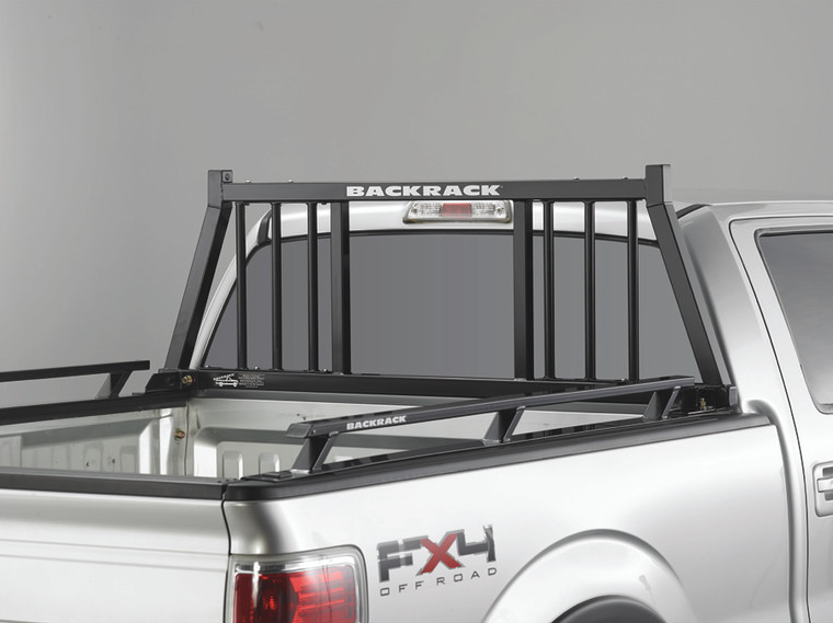 Enhance Your Ford Super Duty with Black Powder Coated Headache Rack | Simple Design, Strong Steel, Tonneau Cover Compatible