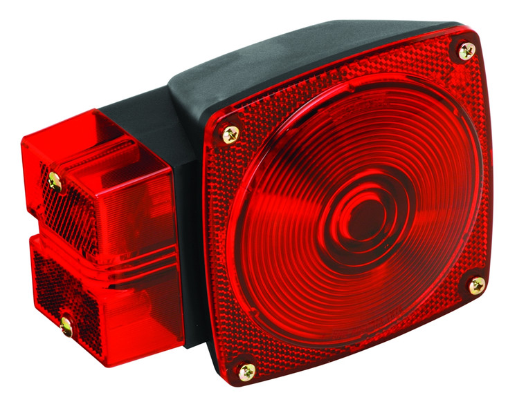 Bright Red Wesbar Incandescent 8-Function Tail Light | Submersible for Trailers Over 80 In Wide