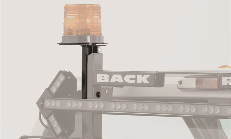 Enhance BackRack with Teardrop Shaped Light Mount | Securely Attach Light on Upright Post