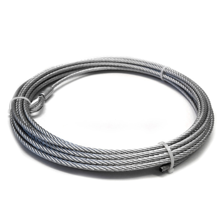 Industrial Grade 7/16 Winch Cable | 75ft Galvanized Wire Rope