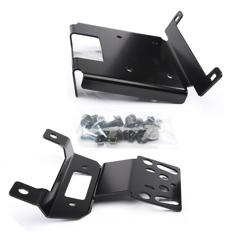 Powerful 1500-3500lb Winch Mount | Fixed, No-Fab | Powder Coated Black