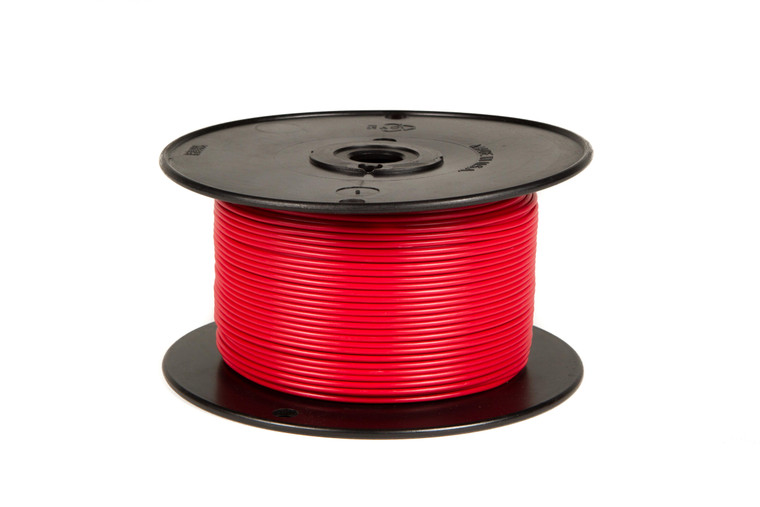 Heavy Duty 18 Gauge Red Primary Wire | 100 Feet Spool - Resistant to Grease & Oil