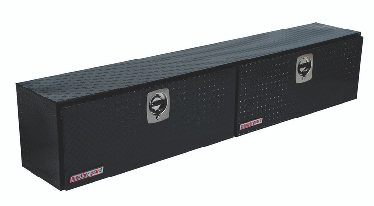 Ultimate Weather Guard Hi-Side Tool Box | 2 Doors, Diamond Tread, Black Aluminum | Secure, Lightweight, Corrosion-Resistant