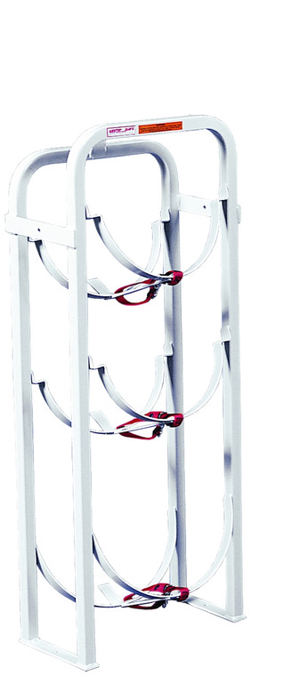 Weather Guard Van Refrigerant Tank Rack | Holds 2 30lb & 1 50lb Tanks | Strap Tethers | Easy Install