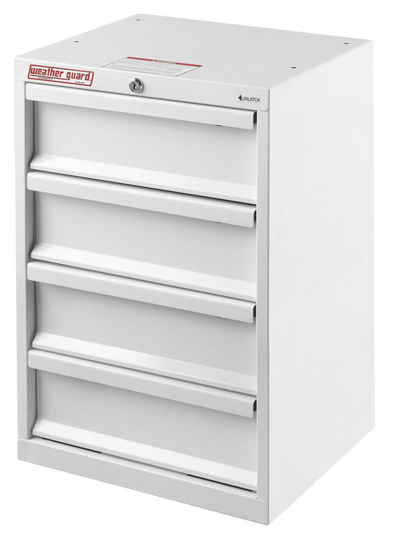 Organize Your Shop with Weather Guard Van Storage Cabinet | Durable Steel, 4 Drawers | Floor Mount