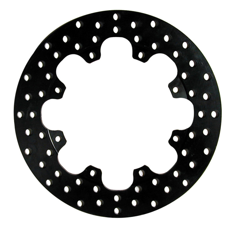 Wilwood Brakes Racing Brake Rotor | Drilled Steel 1-Piece Rotor | USA Made 11.44" Diameter | Black Oxide Finish