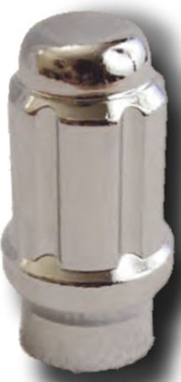 West Coast Black Lug Nut | 14x1.5 Short Shank | 1.69" Overall Length | Spline Drive | Steel