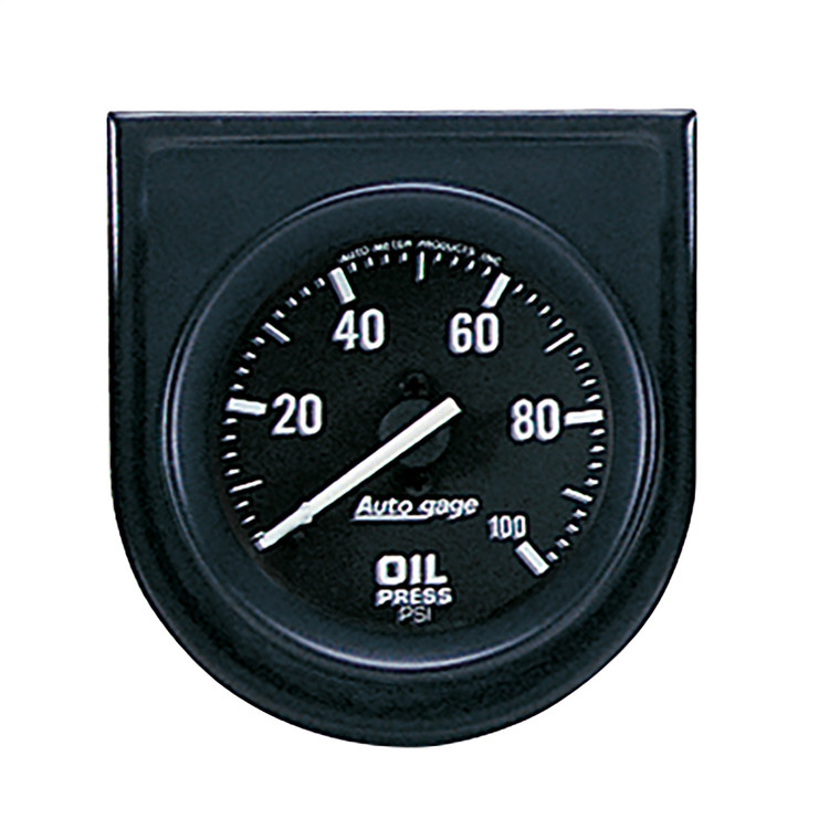 High Performance Autogage  Oil Pressure Gauge | Full Sweep Mechanical | Black Face | White Needle