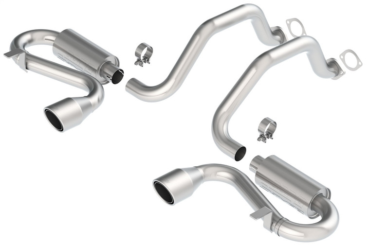 Borla S-Type Cat Back Exhaust Kit | Compatible with 1997-2004 Chevrolet Corvette | Aggressive Sound, High Performance, Stainless Steel