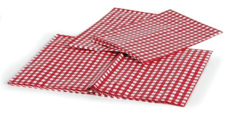 Camco Red & White Checkered Tablecloth | Vinyl | Bench Covers | Waterproof | Made in USA