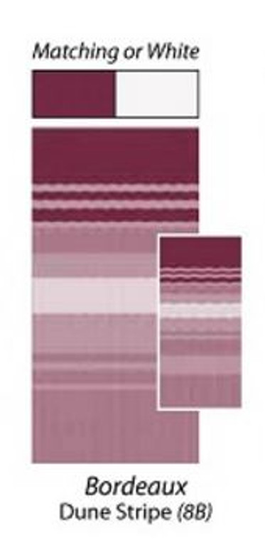 Ultimate Upgrade Bordeaux Dune Stripe Awning Fabric | Replacement Vinyl for 16ft RV Awnings