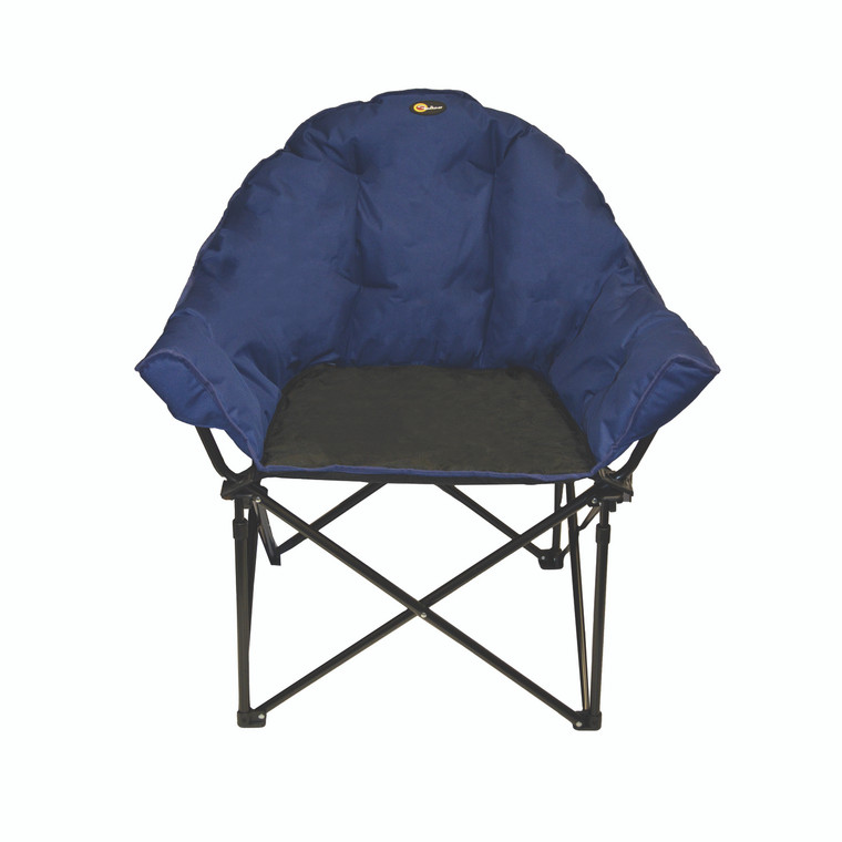 Faulkner Camping Chair | Lightweight Steel Frame | Quick Setup And Fold | UV-Resistant Fabric | Blue/ Black