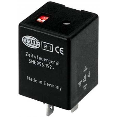 Hella Driving/Fog Light Relay 996152131 Driving/Fog Light Relay; 10 Amp Timer Control Delay-Off; 12 Volt; 5 Spade Connections