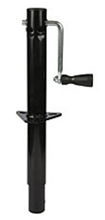 Ultra-Fab Trailer Tongue Jack 49-954030 Manual A-Frame Round Sidewind Jack; 2 Inch Tube; 1000 Pound Lift Capacity; Powder Coated; Black; Steel; With E-Z Grip Rotating Handle/Universal Mounting Flange