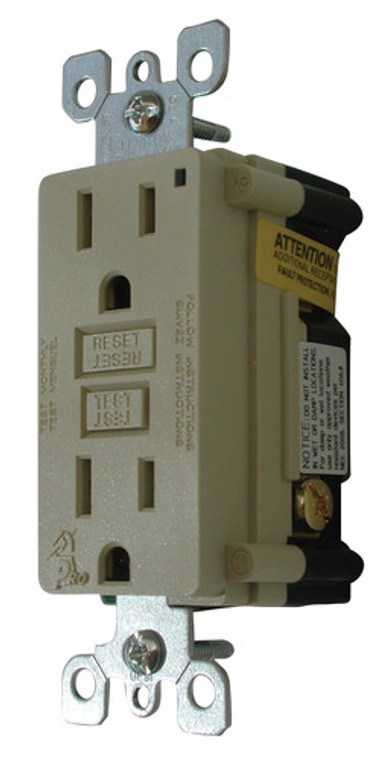 Valterra Ivory Receptacle | 15A/20A 120V AC | Ground Fault Interrupter | Indoor/Outdoor | Durable Build