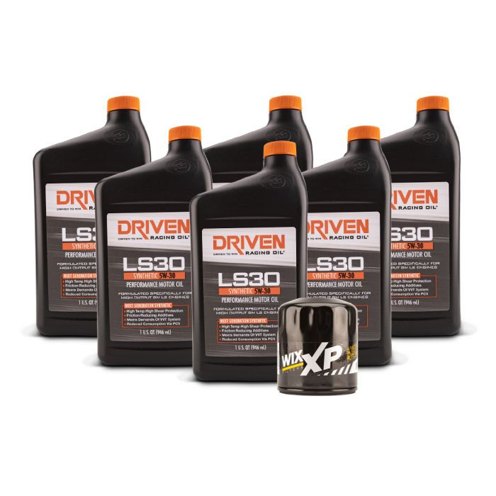 Ultimate Performance Oil Change Kit for Gen IV GM Engines | Driven Racing Oil | With LS30 Synthetic 5W-30 and Wix Filter