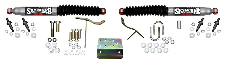 Enhance Steering Control | Skyjacker Steering Stabilizer Set | Dual Silver Stabilizers | for Dodge & Ram 2500, 3500
