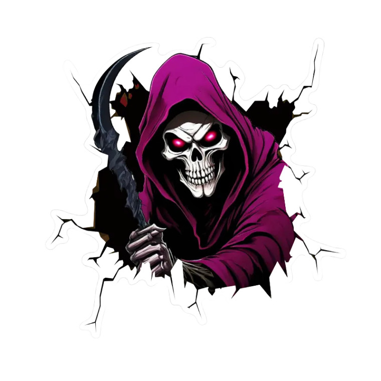 Death Vinyl Car Decal Sticker – Waterproof & UV-Resistant (7.09" x 7.09")